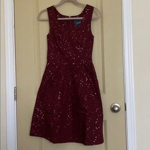 Burgundy constellation dress